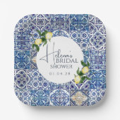 Sizilian Majolica Papierplatte - Lemon Thema Pappteller (Vorderseite)