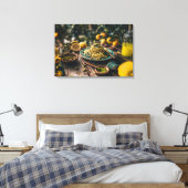 Sizilian Pistachio Pesto Spaghetti, Orchard Leinwanddruck (Insitu (Schlafzimmer))