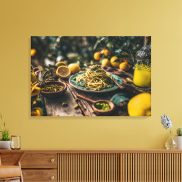 Sizilian Pistachio Pesto Spaghetti, Orchard Leinwanddruck