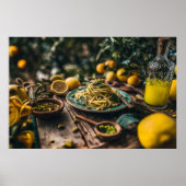 Sizilian Pistachio Pesto Spaghetti, Orchard Poster (Vorne)