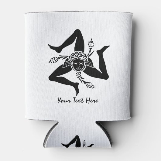 Sizilian Trinacria Ihr Text und Hintergrund Dosenkühler (Vorderseite)