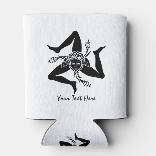 Sizilian Trinacria Ihr Text und Hintergrund Dosenkühler (Rückseite)