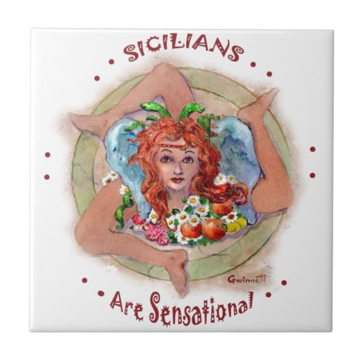 Sizilianer sind sensationell fliese (Vorderseite)