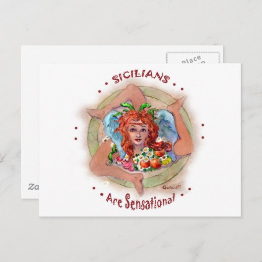 Sizilianer sind sensationell postkarte (Vorne/Hinten)