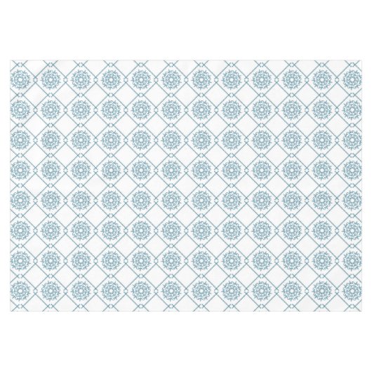 Sizilianisch Blaue Keramik, wiederholt Text Tischdecke (Vorderseite (Horizontal))