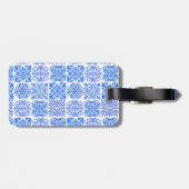 Sizilianisch-blaugelbe Zitrusfrüchte Mittelmeer-Az Gepäckanhänger (Rückseite horizontal)