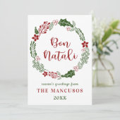 Sizilianisch Frohe Weihnachten, Custom Feiertagskarte (Stehend Vorderseite)