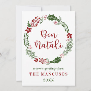 Sizilianisch Frohe Weihnachten, Custom Feiertagskarte