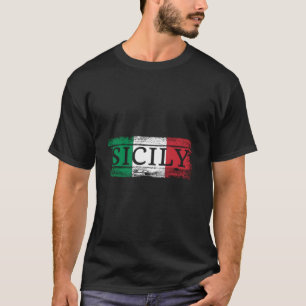 Sizilianisch Italien Italien Flagge I Sizilien Url T-Shirt