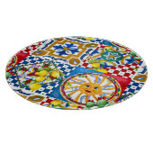 Sizilianisch, Majolika, Fliesen, Zitronen Schneidebrett (Ecke)