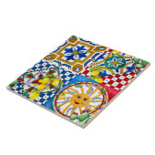 Sizilianisch, Majolika, Sonne, Fliesen, Zitronen Fliese (Seite)