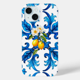 sizilianisch, Sommer, Zitrone, Mosaik, blau, Case-Mate iPhone Hülle