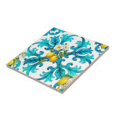 sizilianisch, Sommer, Zitrone, Mosaik, blau, Fliese (Seite)