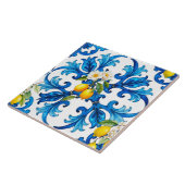 sizilianisch, Sommer, Zitrone, Mosaik, blau Fliese (Seite)