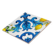 sizilianisch, Sommer, Zitrone, Mosaik, blau Fliese (Seite)