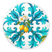 sizilianisch, Sommer, Zitrone, Mosaik, blau, Keramikknauf (Vorderseite)