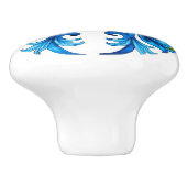 sizilianisch, Sommer, Zitrone, Mosaik, blau Keramikknauf (Seitenansicht)