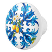 sizilianisch, Sommer, Zitrone, Mosaik, blau Keramikknauf (Rechts)