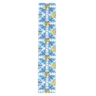 sizilianisch, Sommer, Zitrone, Mosaik, blau, Mittelgroßer Tischläufer
