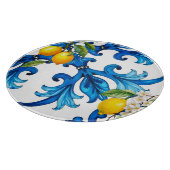 sizilianisch, Sommer, Zitrone, Mosaik, blau Schneidebrett (Ecke)