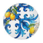 sizilianisch, Sommer, Zitrone, Mosaik, blau Schneidebrett (Vorderseite)