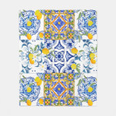 sizilianisch, sommerlich, Zitrusfruchtblanket Fleecedecke (Vorderseite)