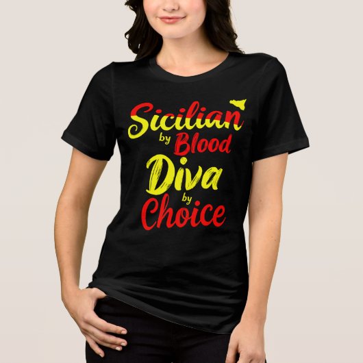 Sizilianisch von Blood Diva by Choice Tri-Blend Shirt (Vorderseite)