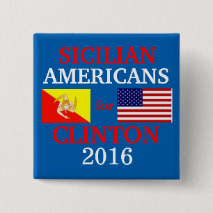 Sizilianische Amerikaner für Hillary Clinton Button