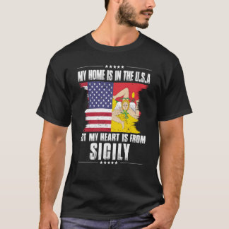 Sizilianische amerikanische Patriot Grown Proud Zu T-Shirt