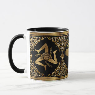 Sizilianische barocke Trinacria Design-Tasse Tasse