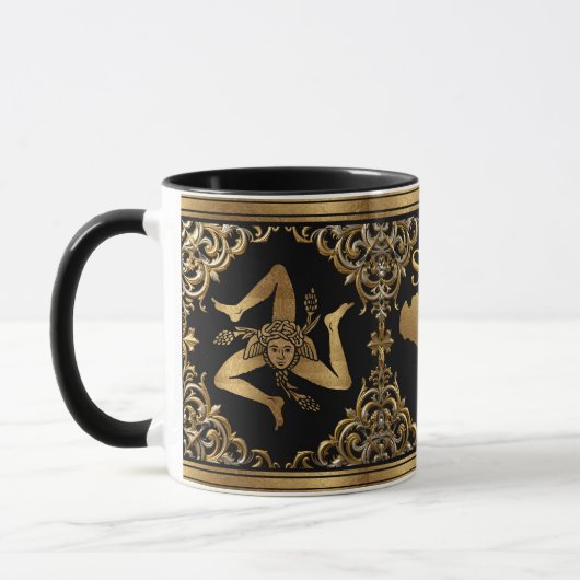 Sizilianische barocke Trinacria Design-Tasse Tasse (Links)