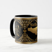 Sizilianische barocke Trinacria Design-Tasse Tasse (Vorderseite Links)