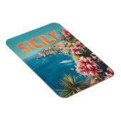 Sizilianische Blume Vintag Magnet (Rechte Seite)