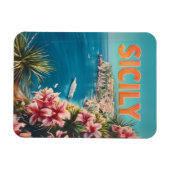 Sizilianische Blume Vintag Magnet (Horizontal)