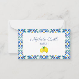 sizilianische Brautparty-Namenskarte Mitteilungskarte