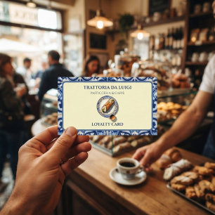 Sizilianische Cannoli-Bäckerei-Treuepunktkarte Visitenkarte
