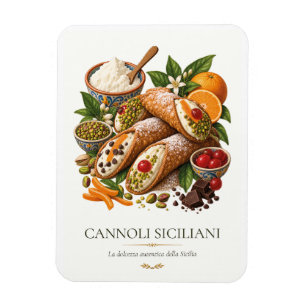 Sizilianische Cannoli – Klassisches italienisches Magnet