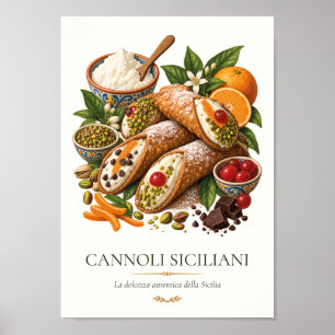 Sizilianische Cannoli – Klassisches italienisches Poster
