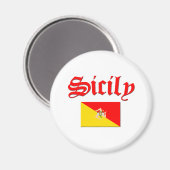 sizilianische Flagge 2 Magnet (Vorderseite/Rückseite)