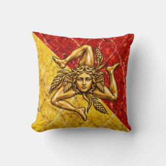 Sizilianische Flagge Design Trinacria Kissen