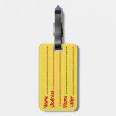 Sizilianische Flagge Gepäckmarke Gepäckanhänger (Rückseite vertikal)