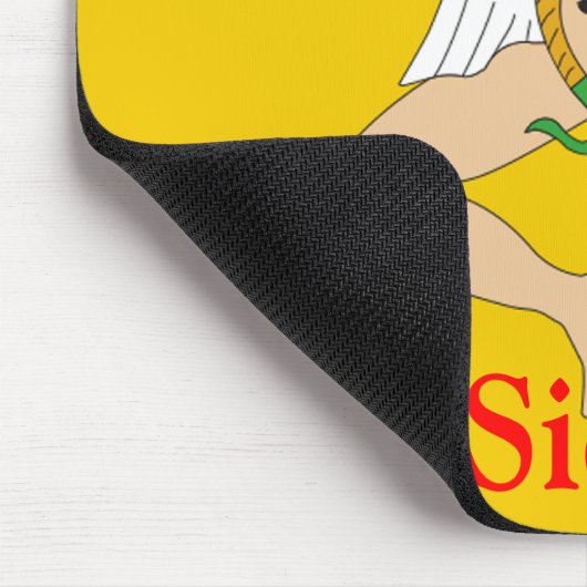 Sizilianische Flagge Mousepad (Ecke)