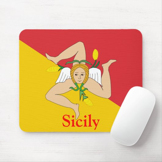 Sizilianische Flagge Mousepad (Mit Mouse)