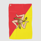 sizilianische Flagge & sizilianischer Golfurlaub / Golfhandtuch (Vorderseite)