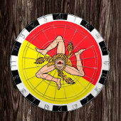 Sizilianische Flagge / Spielbrett Dartscheibe