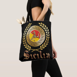 Sizilianische Flagge und Emblem-Geschenktasche Tasche