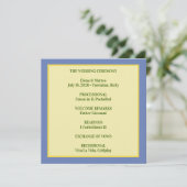 Sizilianische Fliese & Zitronen-Hochzeit Programm (Stehend Vorderseite)