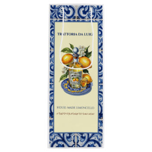 Sizilianische Fliesen-Limoncello-Italienische Wein Geschenktüte Für Weinflaschen