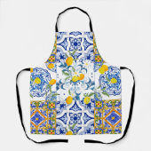 sizilianische Fliesen, Majolika, lemo, All-over-Pr Schürze (Vorderseite)