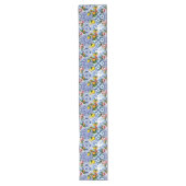 sizilianische Fliesen, Majolika, Zitronen, Zitrusf Großer Tischläufer (Vorderseite)